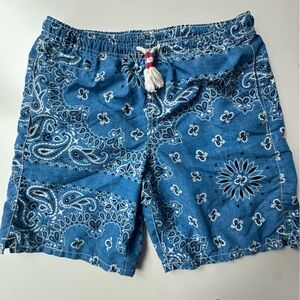 MC2 Saint Barth Blue Paisley Kids Swim Trunks